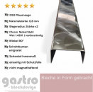 Edelstahl U-Profil , Pfauenauge D50 kreisgeschliffen, 0,8mm stark, Einfassprofil
